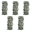 vidaXL Cercas treli&ccedil;a salgueiro c/ folhas artificiais 5 pcs 180x30cm