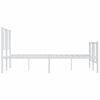 vidaXL Estrutura de cama com cabeceira e p&eacute;s 160x200 cm metal branco