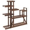 vidaXL Suporte de plantas 110x25x111 cm madeira de abeto maci&ccedil;a