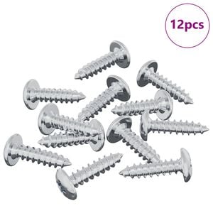 vidaXL Parafuso 12 pcs Prateado M4 x 16 mm A&ccedil;o