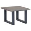 vidaXL Mesa centro c/ arestas vivas 60x60x40cm ac&aacute;cia maci&ccedil;a cinzento