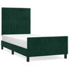 vidaXL Estrutura de cama sem colch&atilde;o 80x200 cm veludo verde-escuro