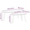 vidaXL Conjunto mesas de centro 2 pcs pinho maci&ccedil;o castanho