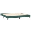 vidaXL Cama com molas sem colch&atilde;o 200x210 cm veludo verde-escuro