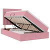vidaXL Cama com arruma&ccedil;&atilde;o e colch&atilde;o Rosa 120 x 200 cm Veludo