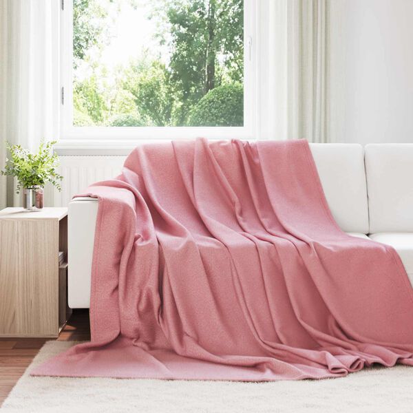 vidaXL Cobertor Rosa 270 x 240 cm L&atilde;