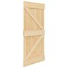 vidaXL Porta Deslizante NARVIK Natural e Preto 80 x 210 cm (152,5 cm)