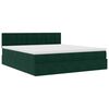vidaXL Estrutura de cama otomana com colch&atilde;o 180x200 cm verde escuro
