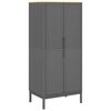 vidaXL Roupeiro FLORO 77x53x171 cm madeira de pinho maci&ccedil;a cinzento