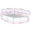 vidaXL Cama com estante sem colch&atilde;o 140x190 cm pinho maci&ccedil;o
