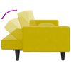vidaXL 2 pcs conjunto de sofás com almofadas veludo amarelo