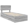 vidaXL Estrutura da Cama Sonoma cinza 75 x 190 cm Madeira engenheirada