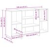 vidaXL Aparador 120x30x75 cm derivados de madeira cinzento sonoma