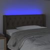 vidaXL Cabeceira de cama c/ luzes LED 103x16x78/88cm cinza-acastanhado