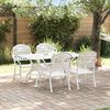 vidaXL Conjunto de Jantar para Jardim 5 pcs Branco Alum&iacute;nio