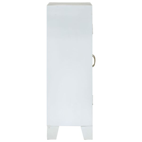 vidaXL Aparador 55x30x90 cm madeira de acácia maciça branco