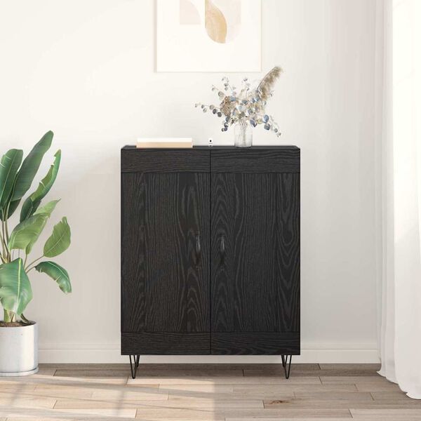 vidaXL Buffet Carvalho Preto 69,5 x 34 x 90 cm