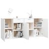 vidaXL Aparador 160x36x75 cm contraplacado branco