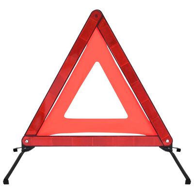 vidaXL Triângulo sinalização emergência 4pcs 56,5x36,5x44,5cm vermelho