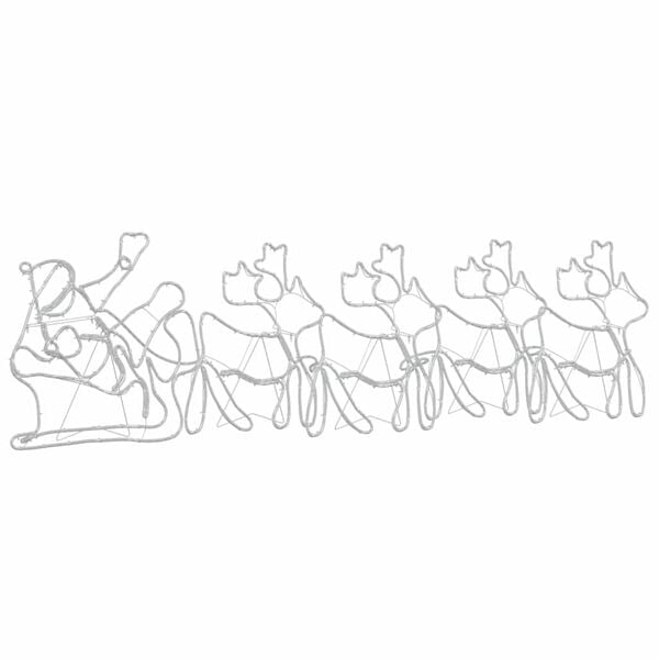 vidaXL Decora&ccedil;&atilde;o de Natal com 1224 LEDs Multicolor 69 x 79 cm PVC