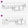 vidaXL Conjunto de Sof&aacute;s para Exterior 8 pcs Cinza Natural e Claro