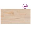 vidaXL Tampos de mesa retangulares 4 pcs 90x45x1,7 cm pinho maci&ccedil;o