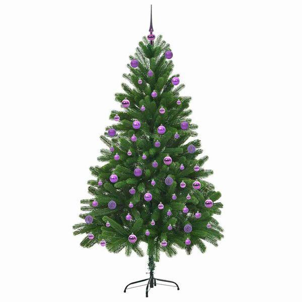vidaXL Árvore de Natal com 300 LEDs com suporte Verde 180 cm PE