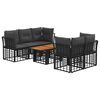 vidaXL Conjunto de Sof&aacute; de Jardim 6 unid. Preto e Cinza Escuro