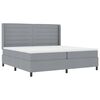 vidaXL Cama Box com colch&atilde;o Cinzento-claro 200 x 200 cm tecido