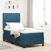 vidaXL Cama Box com colch&atilde;o Azul Escuro 90 x 190 cm tecido