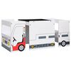 vidaXL 3 pcs conj. mesa e cadeiras infantil design carro policia MDF