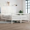 vidaXL Estrutura de cama 160x200 cm pinho maci&ccedil;o branco