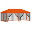 vidaXL Gazebo com paredes laterais 6 x 3 m Laranja Poli&eacute;ster e A&ccedil;o 190