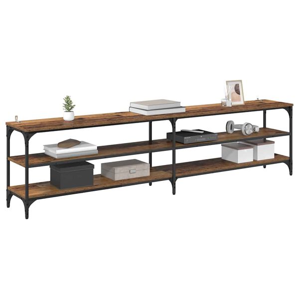 vidaXL Gabinete para TV Madeira Antiga 200 x 30 x 50 cm