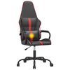 vidaXL Cadeira gaming de massagens couro artificial preto e vermelho