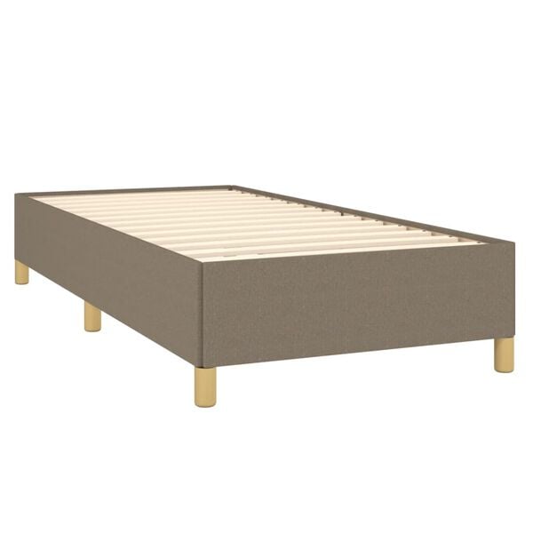 vidaXL Estrutura de cama sem colch&atilde;o 90x190 cm tecido cinzento