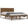 vidaXL Estrutura de cama 200x200 cm pinho maci&ccedil;o castanho mel