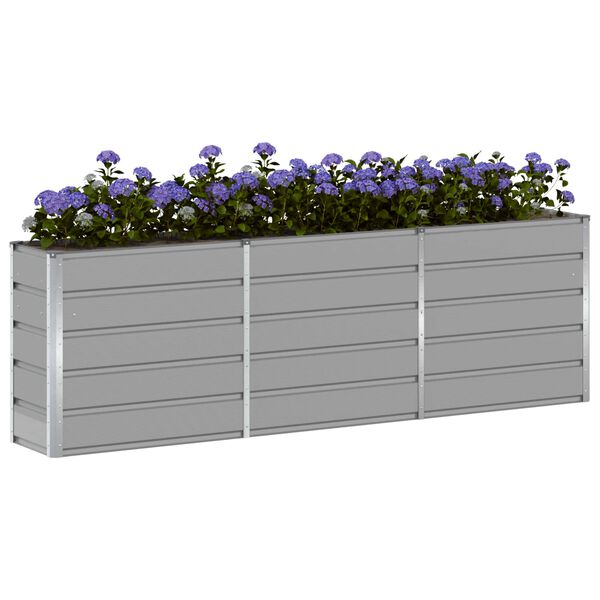 vidaXL Floreira Cinzento-claro 160 x 40 x 75 cm A&ccedil;o