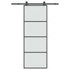vidaXL Porta deslizante c/ conj. ferragens 76x205cm vidro ESG/alum&iacute;nio