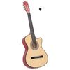 vidaXL Guitarra ac&uacute;stica cutaway com 6 cordas 38" madeira de t&iacute;lia
