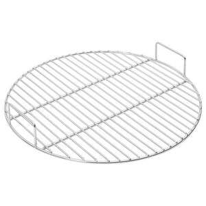 vidaXL Grelha p/ churrasco redonda c/ pegas &Oslash;44,5cm a&ccedil;o inoxid&aacute;vel 304