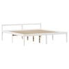 vidaXL Cama para idosos com cabeceira 200x200 cm pinho maci&ccedil;o branco