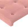 vidaXL Cabeceira de cama c/ abas veludo 203x16x78/88 cm rosa
