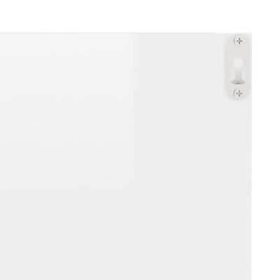 vidaXL Estantes de parede 4 pcs 40x11,5x18 cm branco brilhante