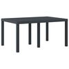 vidaXL Mesa de Jantar para Jardim Antracite 150 x 100 x 73 cm vime PE