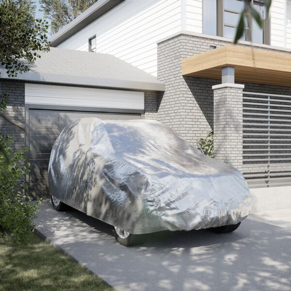 vidaXL Cobertura de carro p/ SUV com cintas de fivela XL prateado