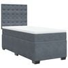 vidaXL Cama com molas/colch&atilde;o 80x200 cm veludo cinza-escuro
