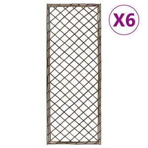 vidaXL Treli&ccedil;as de jardim 6 pcs 30x120 cm salgueiro