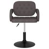 vidaXL Cadeiras de jantar girat&oacute;rias 2 pcs tecido cinzento-acastanhado