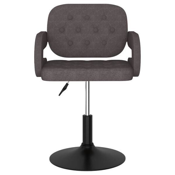 vidaXL Cadeiras de jantar girat&oacute;rias 2 pcs tecido cinzento-acastanhado